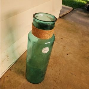 A beautiful handmade vase with recycled glass